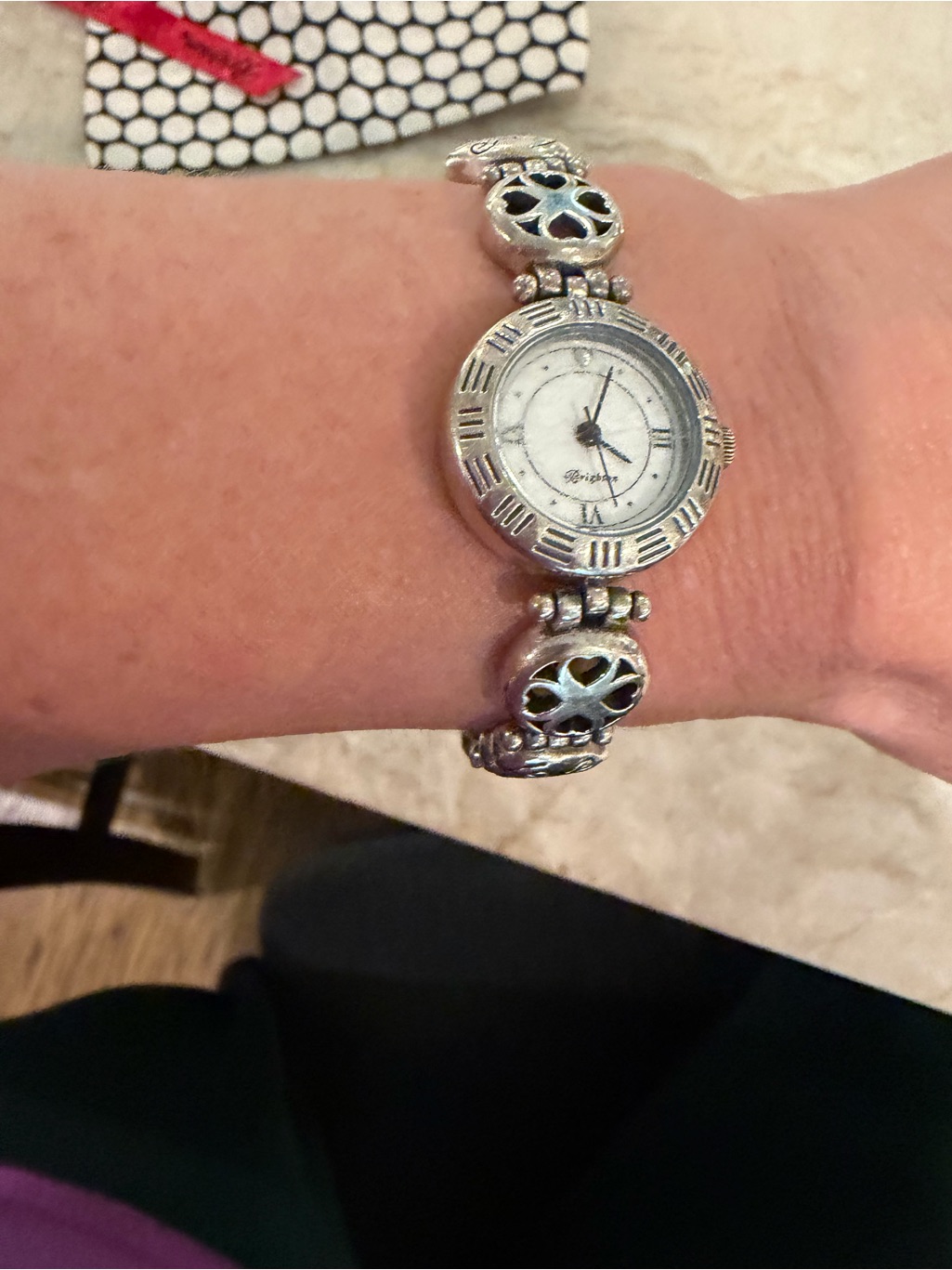 VintageStyle Silver Tone Womens Bracelet Watch  Brighton
